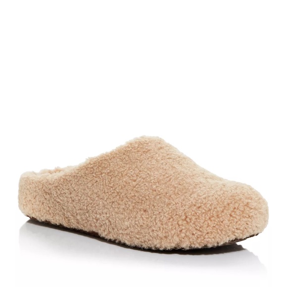 NIB Women's Chami Faux Shearling Slippers - Size 8 - beige - Picture 1 of 6
